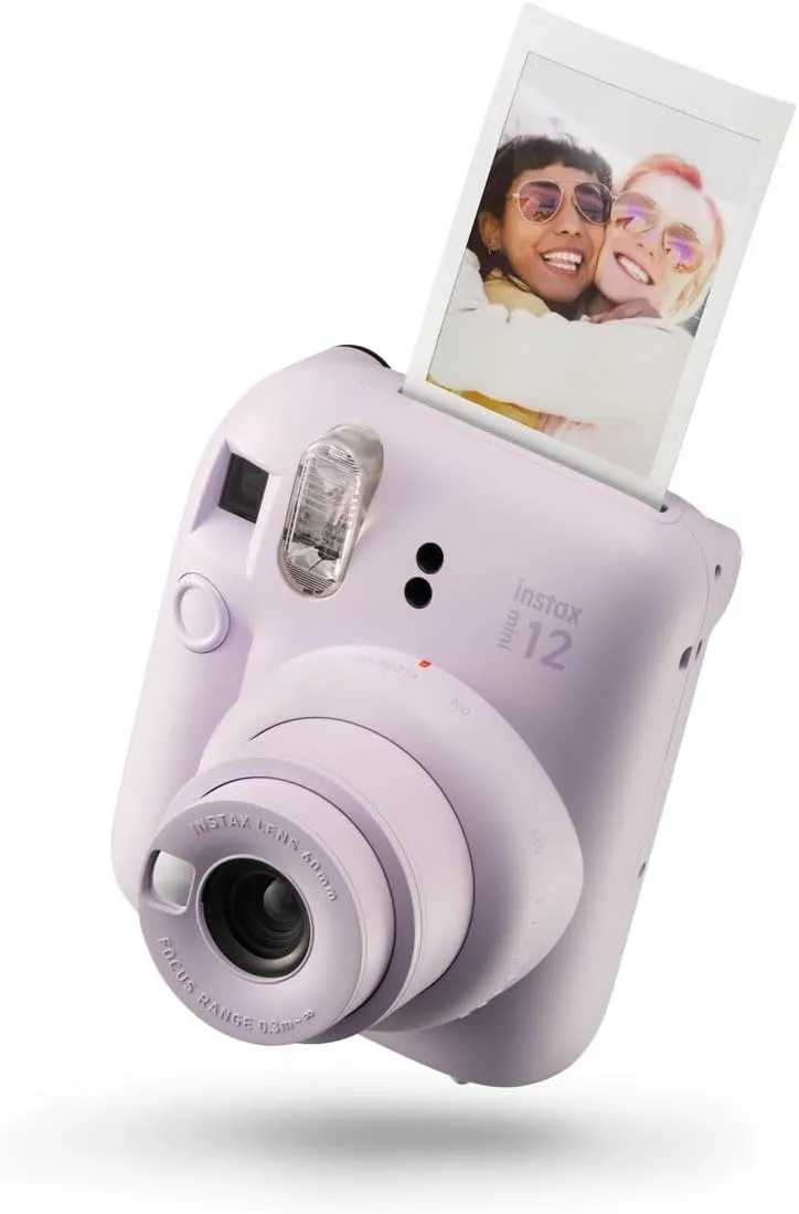 instax mini 12 instant film camera, auto exposure with Built-in selfie lens, Lilac Purple