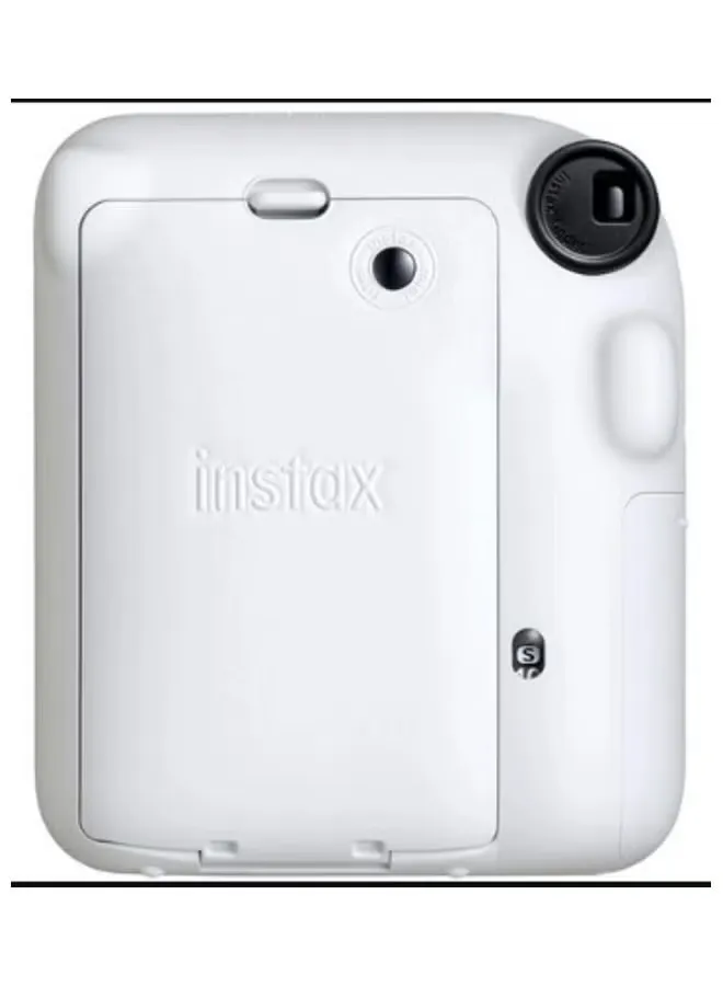 Instax Mini 12 Instant Film Camera With Pack Of 10 Films Clay White 4