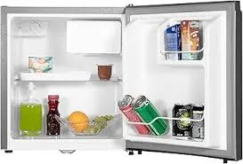 Kelon 60L Single Door Mini Refrigerator with Direct Cool Technology, Compact Design, Freezer Compartment, Mechanical Temperature Control, LED Interior Light, Door Lock & Silver Finish – KRS-06DRS1