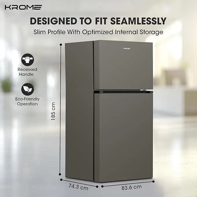 Krome Double Door Inverter Refrigerator – KR-RFF800TI