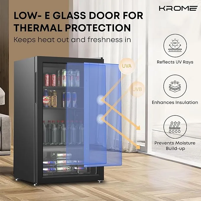 Krome Beverage Single Door Showcase Chiller – KR-BC120DM 3