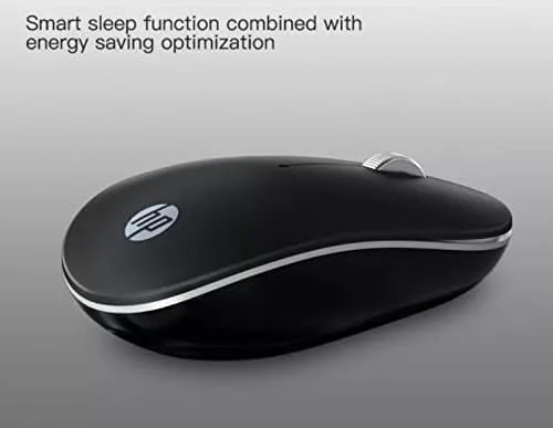 HP S1500 Wireless Mouse, Black, 2.4GHz Wireless, 800/1200/1600 DPI Optical Sensor, Ergonomic Ambidextrous Design