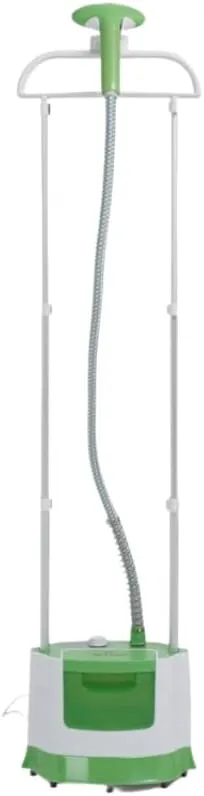MEBASHI Garment Steamer |JAPAN |2.5L Capacity, Removable Water Tank, Heat Resistant Plate, Foldable Rack with Pant Clip, Integrated Hanger, Telescopic Design, Rolling Casters (ME-GST1001) (Green)|