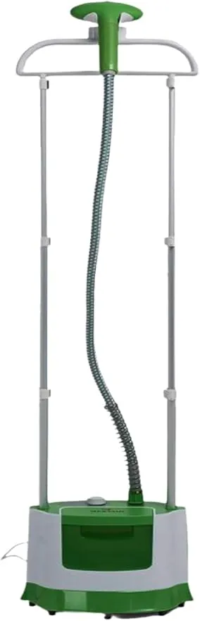 MEBASHI Garment Steamer |JAPAN |2.5L Capacity, Removable Water Tank, Heat Resistant Plate, Foldable Rack with Pant Clip, Integrated Hanger, Telescopic Design, Rolling Casters (ME-GST1001) (Green)|