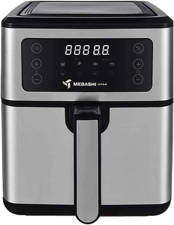 Mebashi 5.5L Air Fryer, Touch Screen, 3 Fan Speeds, Ceramic Coating, Black Steel (ME-AF981s)(1550-1850W) 3