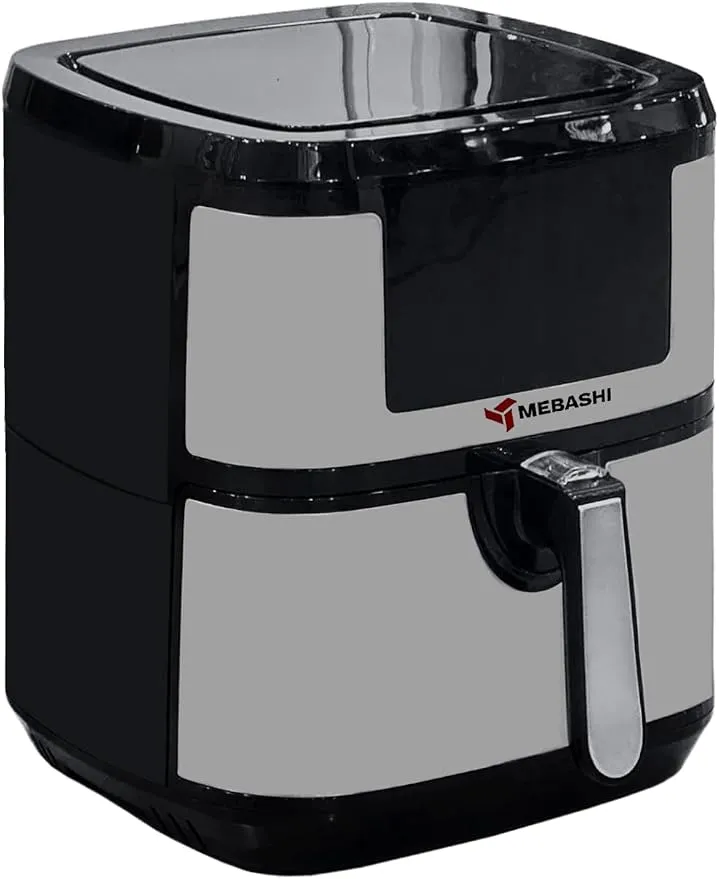 MEBASHI Air Fryer, 7.5L Capacity, LED Touch Screen,Black Silver Air Fryer, Air Cooking Machine, 10 Pre-Set Cooking Machine (ME-AF969)(1600-1800W) 3