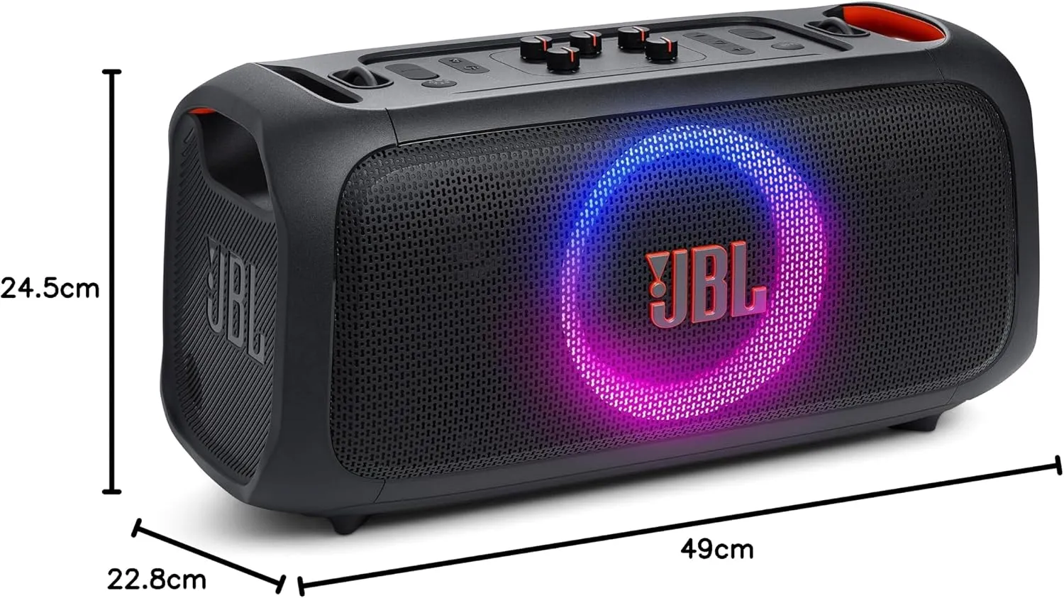 JBL PARTYBOX ON-THE-GO ESSENTIAL Portable party speaker with built-in lights and Wireless Mic 2