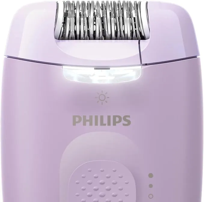 Philips Corded Epilator, 2 speed settings, 6 accessories, shaving head with comb, bikini trimmer, grip lines & pattens, inlcl. cleansing brush, BRE257/00