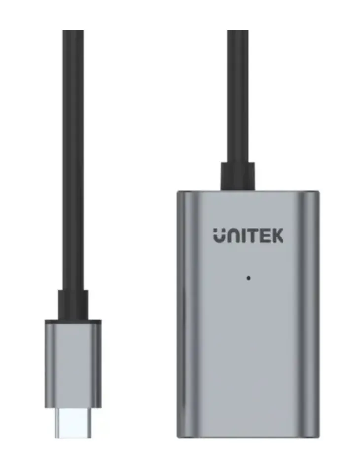 5M, USB-C 5Gbps Male to USB-C Female Active Extension Cable, Black Color U305A