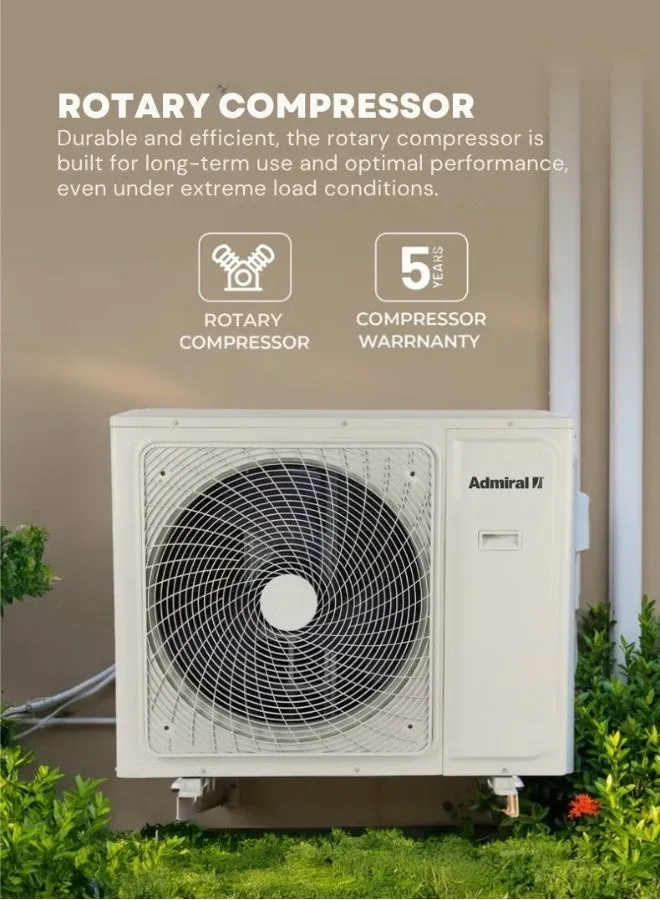 Admiral 2.0 Ton Rotary 2 Star Split Air Conditioner ADS24T3T3CPCA – 24000 BTU, T3 Rotary Compressor, Gold Fin Technology, Fast Cooling, Low Noise 4