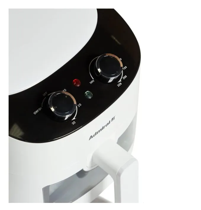 Admiral Air Fryer 3.7L, 1300W, Classic Knob Control, Transparent Window, Detachable Basket, Cool Touch Handle, Dishwasher Safe, ADAF37BL 3