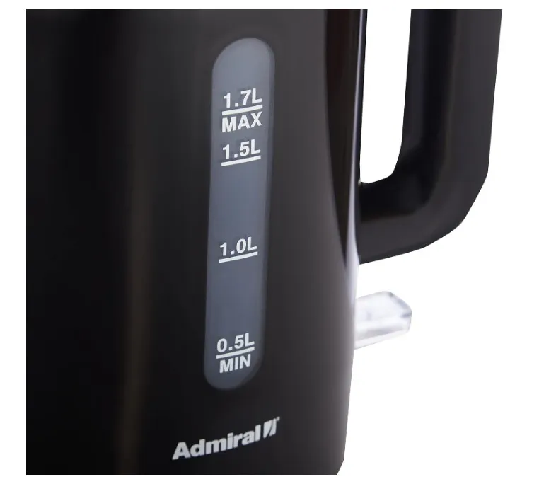 Admiral Electric Kettle, 2200W Power, 1.7L,with Boil Dry Protection, Auto Lid Open & Auto Shut Off Function, Perfect for Beverages, Black, ADBK17P. 4