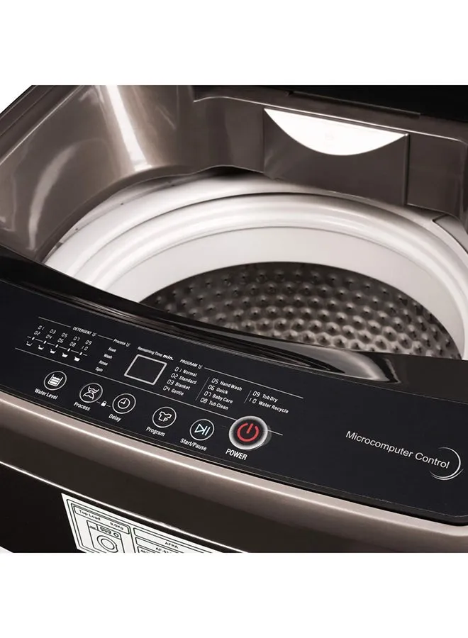 Afra 8KG Fully Automatic Top Load Washing Machine AF-8145WMWT – Grey, 400W, Multiple Wash Programs, LED Display, Compact Design, Transparent Lid 3