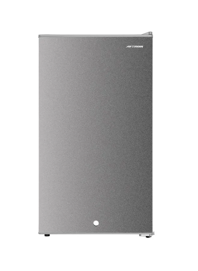 Aftron 90L Refrigerator AFR135HS – Silver, Single Door Compact Refrigerator, Recessed Handle, Adjustable Shelves, Energy Efficient Cooling