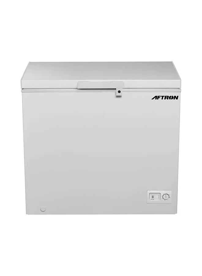 Aftron Chest Freezer AFF2220H – 220L, White, Mechanical Control, LED Light, Caster Wheels, Large Storage Capacity 3