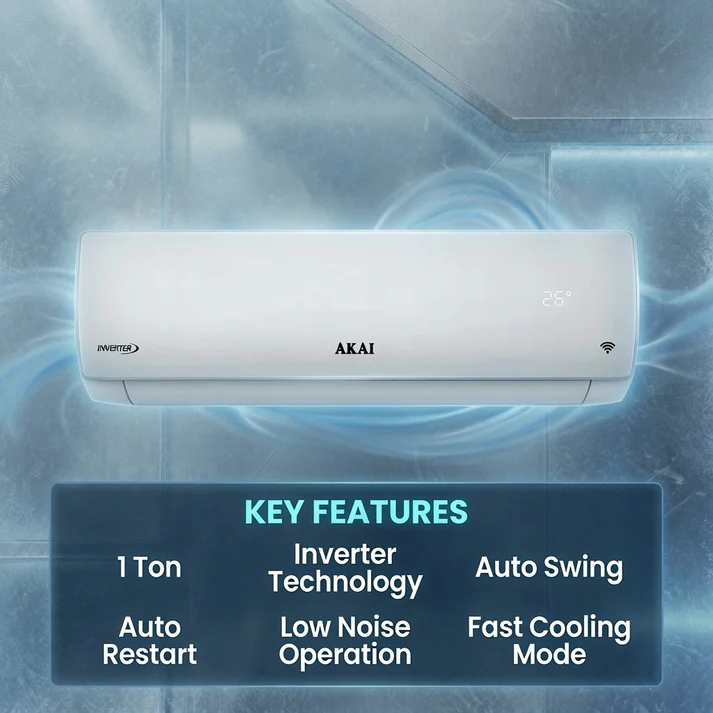 AKAI 1 Ton Inverter Split Air Conditioner - ASA-12SI/SO 3