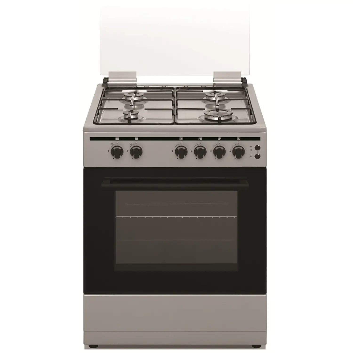 Akai 4 Burner Gas Cooker with Gas Oven CRMA-66SC (Silver)