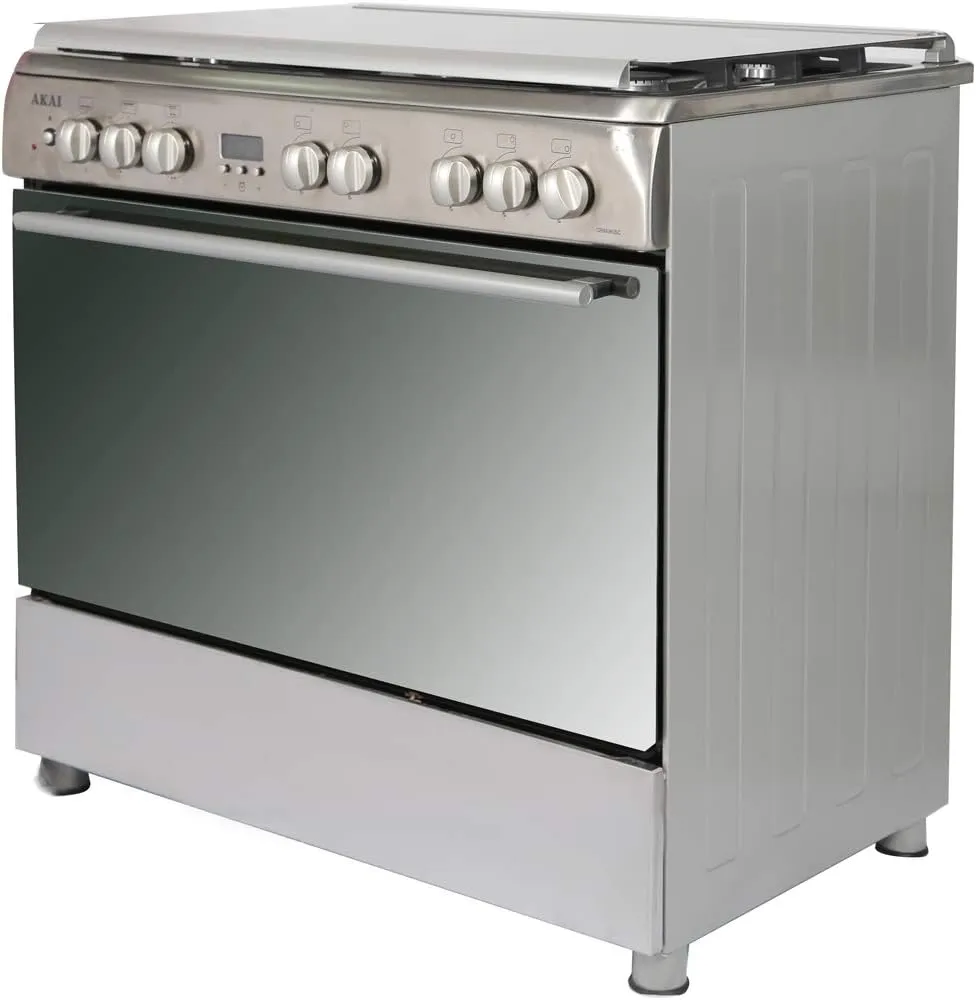 Akai 5-Hob Gas Cooker with Gas Oven CRMA-960SC (Silver) 3