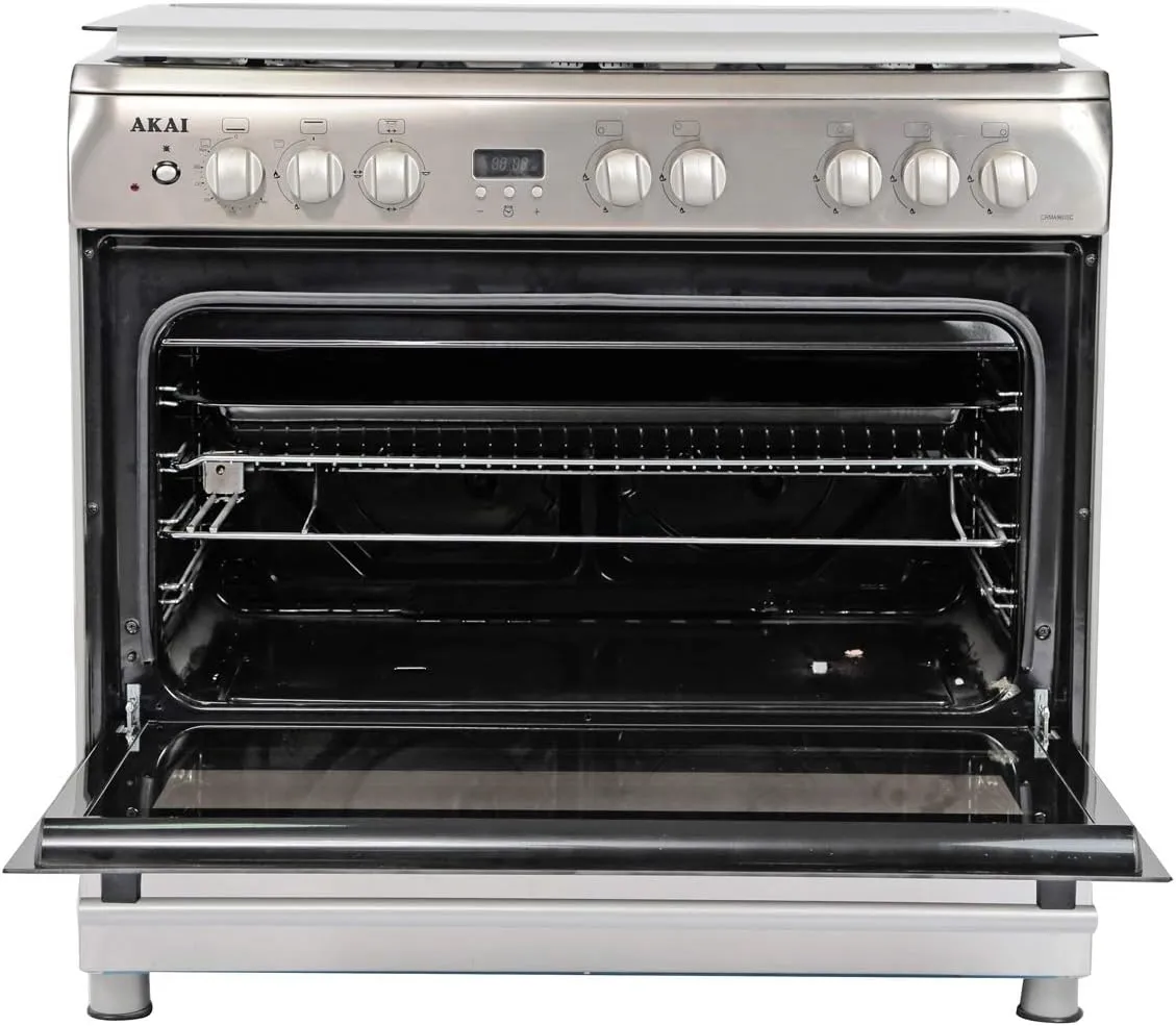 Akai 5-Hob Gas Cooker with Gas Oven CRMA-960SC (Silver) 4