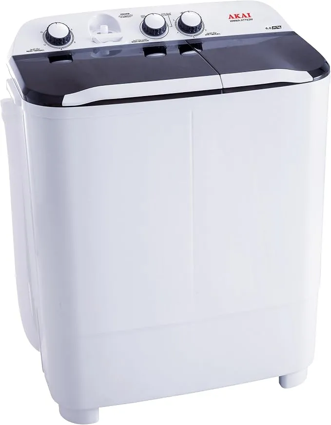 Akai 6KG Twin Tub Washing Machine – White – WMMA-XTT62W 2