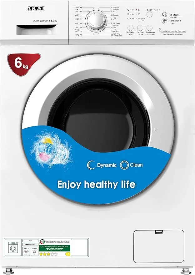 Akai WASHING MACHINE FRONT LOAD 6KG MWMA6000SWF19