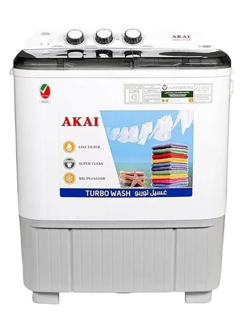 AKAI WMMA-XTT51W 5 kg Twin-Tub Semi-Automatic Washing Machine 5 kg WMMA-XTT51W White