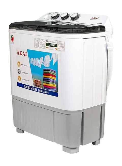 AKAI WMMA-XTT51W 5 kg Twin-Tub Semi-Automatic Washing Machine 5 kg WMMA-XTT51W White