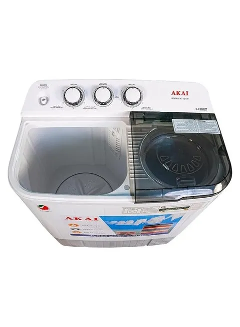 AKAI WMMA-XTT51W 5 kg Twin-Tub Semi-Automatic Washing Machine 5 kg WMMA-XTT51W White 4