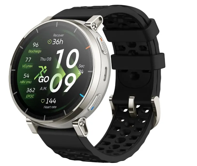 Amazfit Active 3 Premium GPS Running Smart Watch, 1.32" AMOLED Sapphire Display, 12-Day Battery, 4GB Storage, Offline Maps, 170+ Workout Modes, 5 ATM, Heart Rate & Fitness Tracker for Android & iPhone 4
