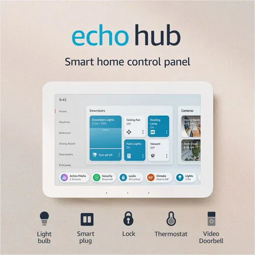 "AMAZON ECHO HUB 8"" SMART HOME CONTROL PANEL WITH ALEXA WHITE" 3