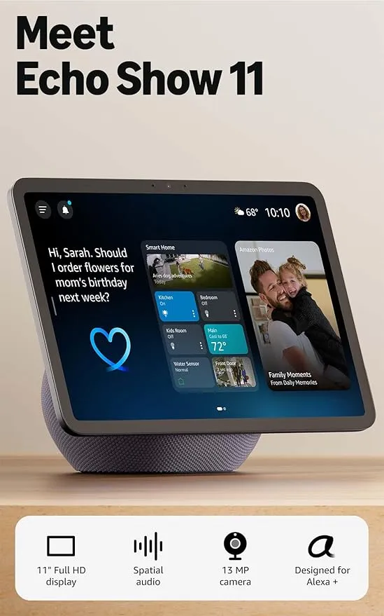 AMAZON ECHO SHOW 11 SMART DISPLAY WITH ALEXA GRAPHITE