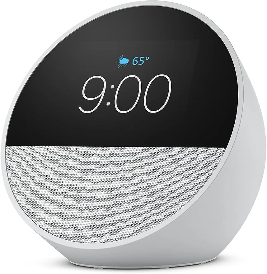 AMAZON SPEAKER ECHO SPOT WITH ALARM CLOCK GLACIER WHITE
