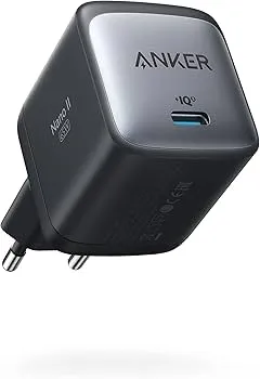 Anker Nano II 65W GaN II PPS Fast USB C Charger Adapter, Compact Charger for MacBook Pro/Air, Galaxy S24/S23, iPhone 17/16 /15/14 Series, iPad Pro, Huawei, Xiaomi, Redmi, Vivo, Oppo and More