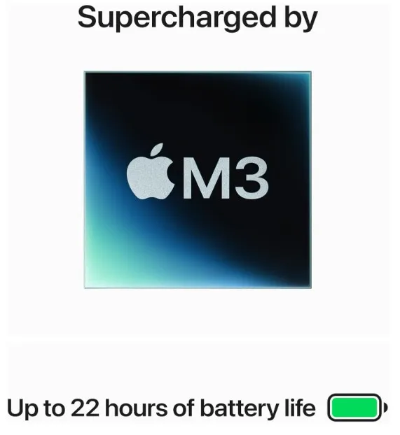 Apple 2023 MacBook Pro (14-inch, Apple M3 chip with 8‑core CPU and 10‑core GPU, 8GB Unified Memory, 1TB) - Silver; Arabic/English 3