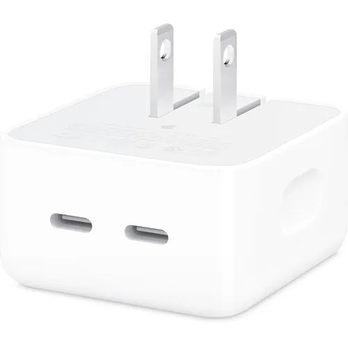 APPLE 35W DUAL USB-C PORT COMPACT POWER ADAPTER MW2H3AM/A WHITE