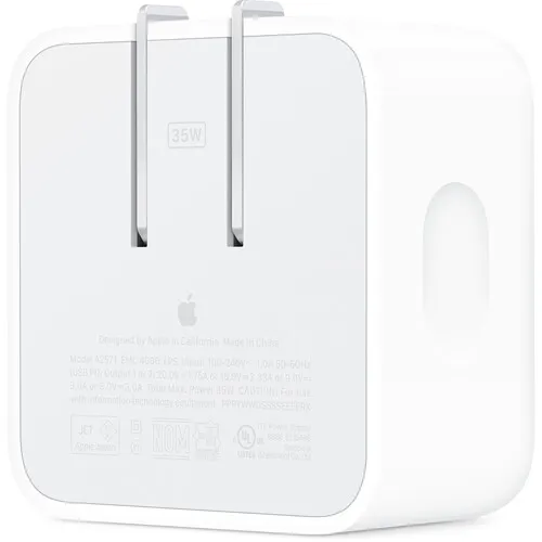 APPLE 35W DUAL USB-C PORT COMPACT POWER ADAPTER MW2H3AM/A WHITE 3