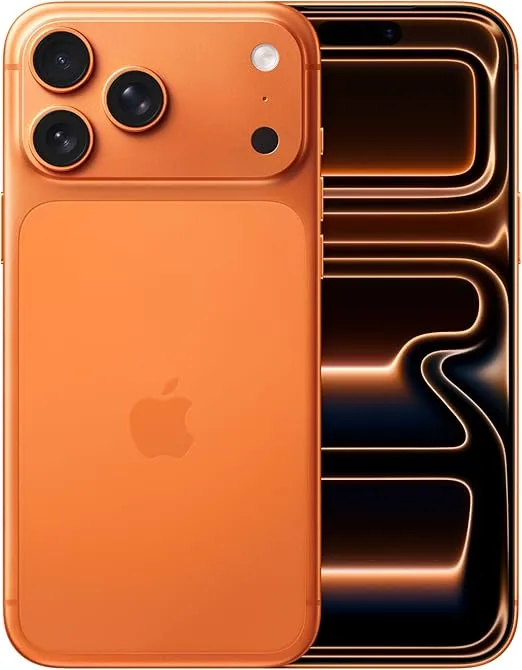 Apple iPhone 17 Pro 256 GB: 6.3-inch Display with ProMotion up to 120Hz, A19 Pro Chip, Breakthrough Battery Life, Pro Fusion Camera System with Center Stage Front Camera; Cosmic Orange - TDRA Version