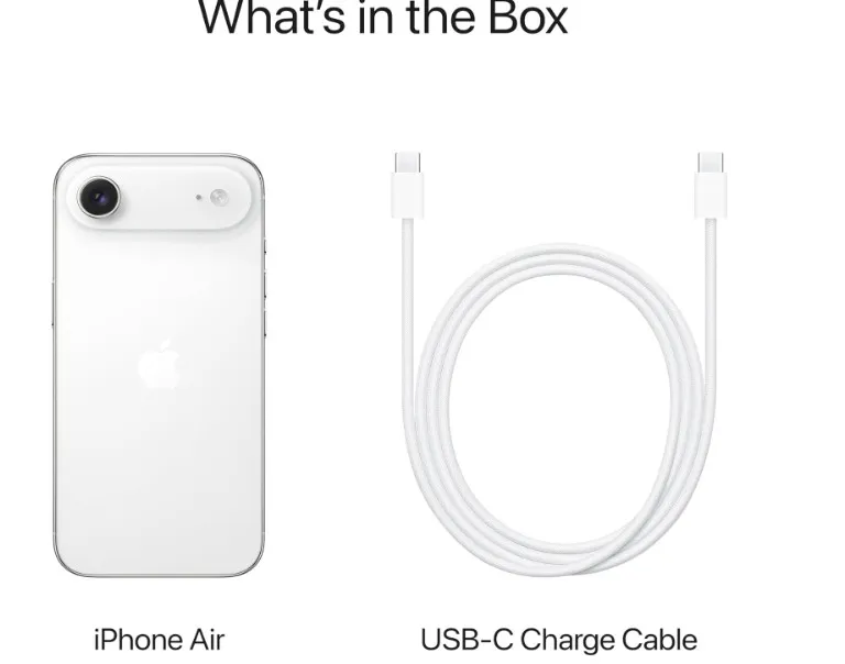 Apple iPhone Air 1 TB: Thinnest iPhone Ever, 6.5-inch Display with ProMotion up to 120Hz, Powerful A19 Pro Chip, Center Stage Front Camera, All-Day Battery Life; Cloud White - TDRA Version 4