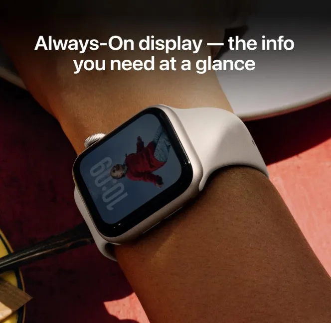 Apple Watch SE 3 GPS, 44mm Midnight Aluminum Case with Midnight Sport Band – M/L 4