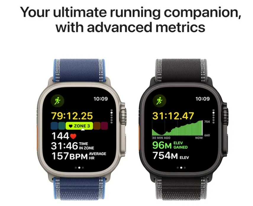 Apple Watch Ultra 3 GPS + Cellular 49mm Premium Running and Multisport Smartwatch with Rugged Black Titanium Case with Black Ocean Band. Advanced Health and Fitness Tracking 3