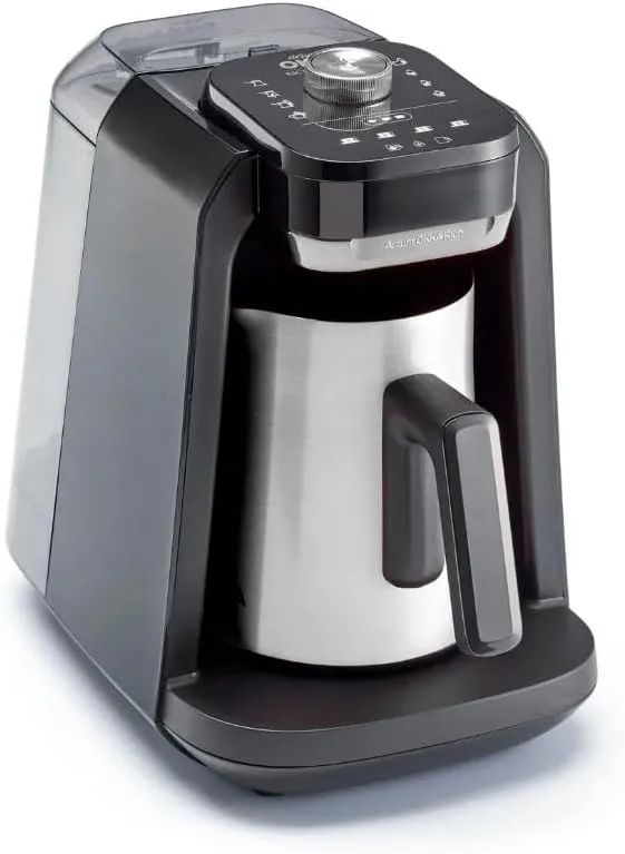 Arzum OKKA Rich Pro Plus, automatic Turkish Coffee maker, Milk Drinks & Different hot beverages maker,Stainless still Pot (With Water Tank)-OK0038-0554 - Chrome,Capuccino,1 year Manufacturing Warranty