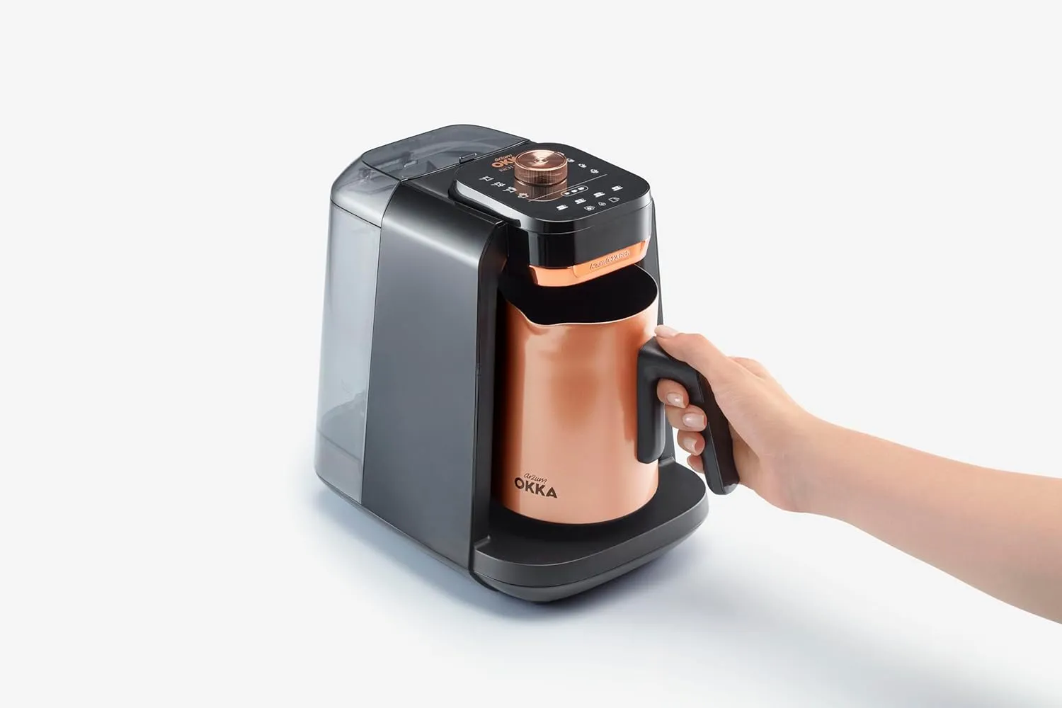 ARZUM OKKA RICH PRO PLUS OK0038-04 Turkish Coffee Maker with Water Tank Copper 2