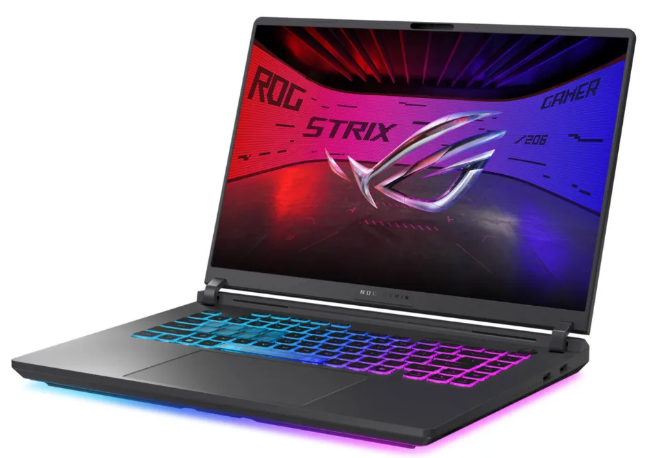 ASUS ROG Strix G16 G615JHR Gaming Laptop, 16" WUXGA IPS 165Hz Display, Intel Core i7-14650HX, 16GB RAM, 1TB SSD, RTX 5050 8GB GPU, English-Arabic K/B, Win11, Eclipse Gray | G615JHR-1SG7821W