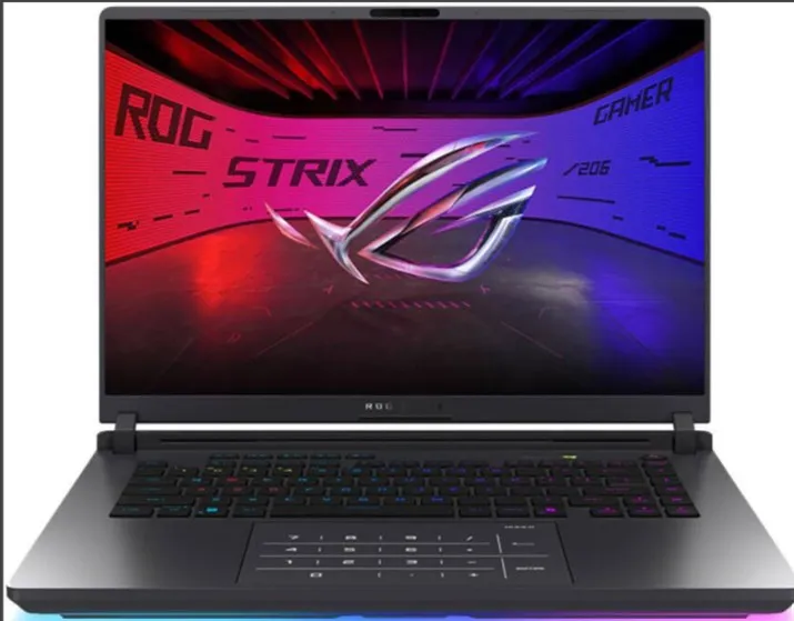 ASUS ROG Strix G16 G615LR Gaming Laptop, 16" WQXGA IPS 240Hz Display, Intel Core Ultra 9 275HX, 32GB RAM, 2TB SSD, GeForce RTX 5070 Ti 12GB, English (US) K/B, Win 11, Eclipse Gray | 90NR0LR1-M00AN0