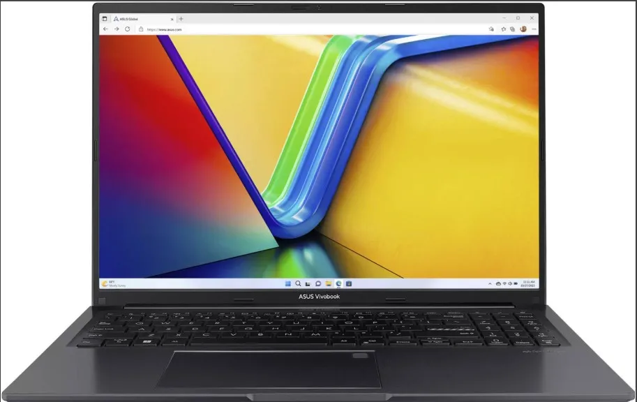 ASUS Vivobook 16 F1605VA Laptop, 16" WUXGA IPS Display, Intel Core i7-1355U, 16GB RAM, 512GB SSD, Intel Iris Xe Graphics, English Keyboard, Windows 11 Home, Indie Black | 90NB10N3-M01AV0