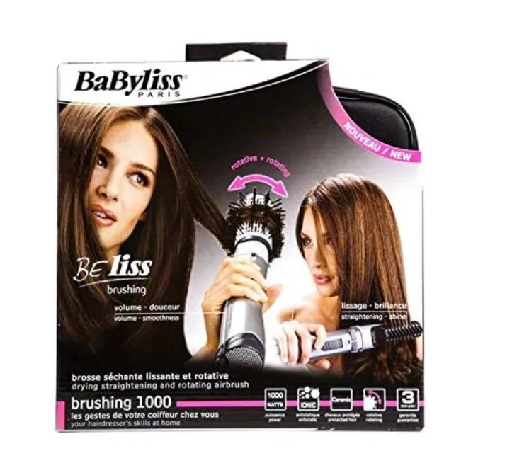 Babyliss 2735 E Hair Styler Rotating Brush with 4 attachments and bag 1000 watt Ionic 4