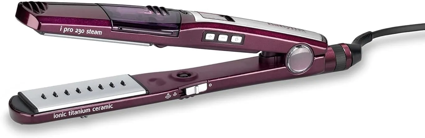 BaByliss 369 Hair Straightener| Nano Titanium Ceramic Coating: Soft And Strong.| High-performance Heating Up To 230°c | Ceramic Plates For Smooth And Shiny Results | ST395SDE(Purple), One Size