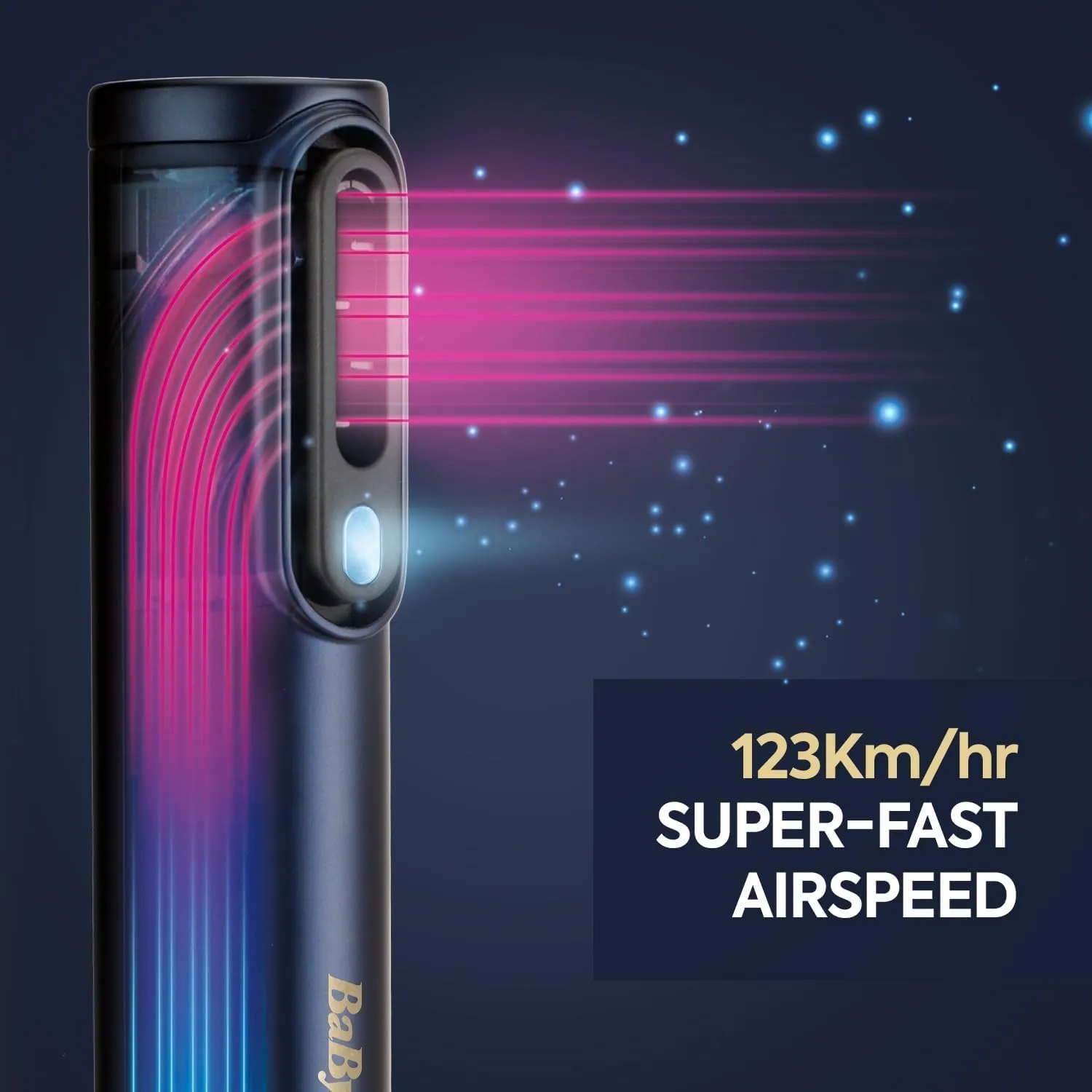 BaByliss Air Wand 3-in-1 Hair Dryer | Straightener & Hot Air Brush with Ion Technology & High-Speed Digital Motor | Includes 2 Attachments | No Heat Damage - (AS6550SDE) (UAE Version) 4
