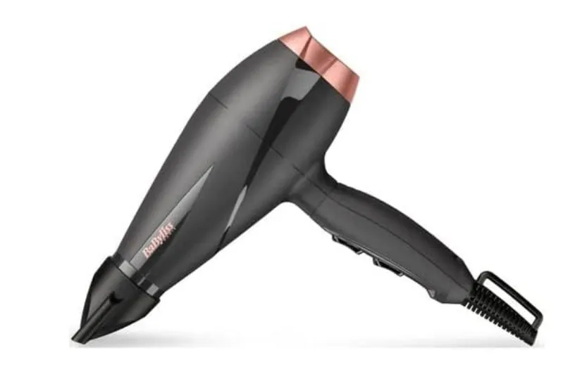 Babyliss Smooth Pro 2100W Professional Hair Dryer For Men & Women Salon Ionic Hairdryer with Powerful Blow Dryer, Curly & Straight Hair - 6709U Black 2