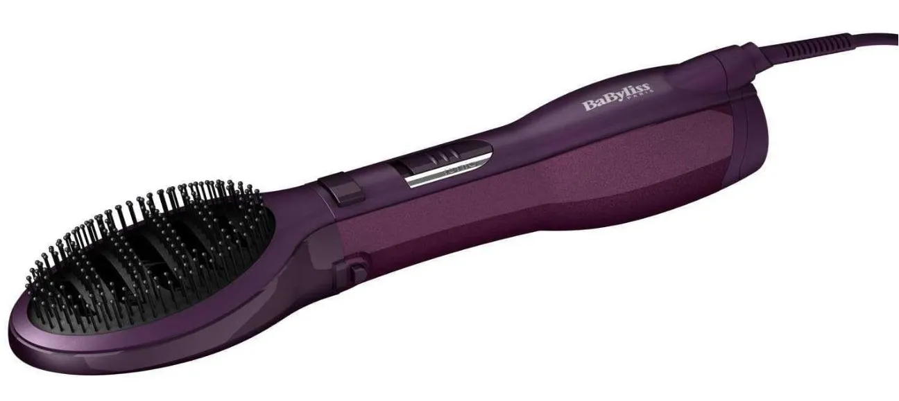 BaByliss The Paddle Air Brush Airstyler, High-Octane 1000W Pro Styling Brush, Adjustable 2 Speeds & Temperature Settings For Quick Dry, Ionic Function With 3 FREE Attachments, AS115SDE (Purple) 3